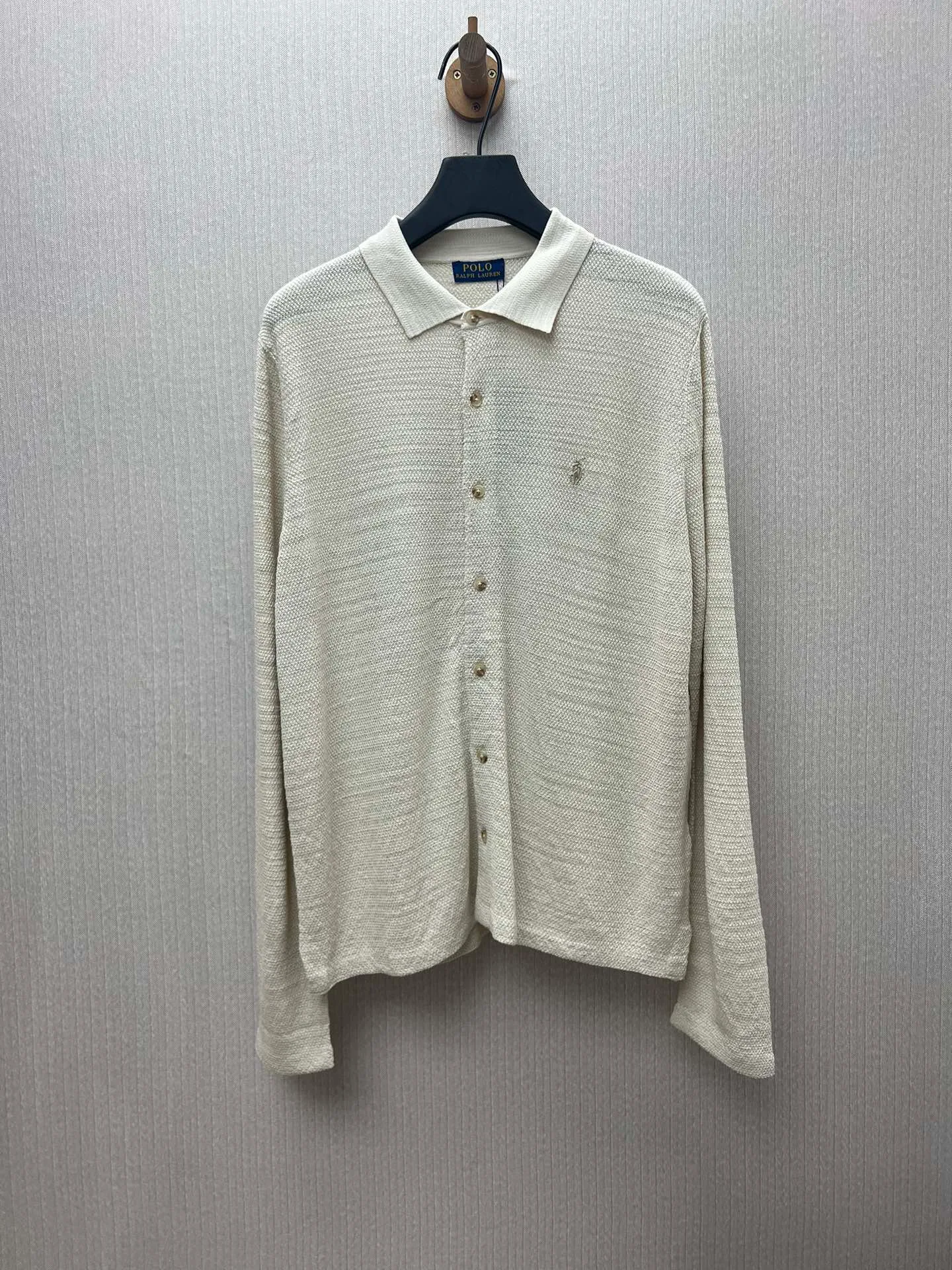 🅿️540 Polo 25 new solid color lapel single-breasted long-sleeved shirt for men, new stone color, code number: S.M.L.XL.